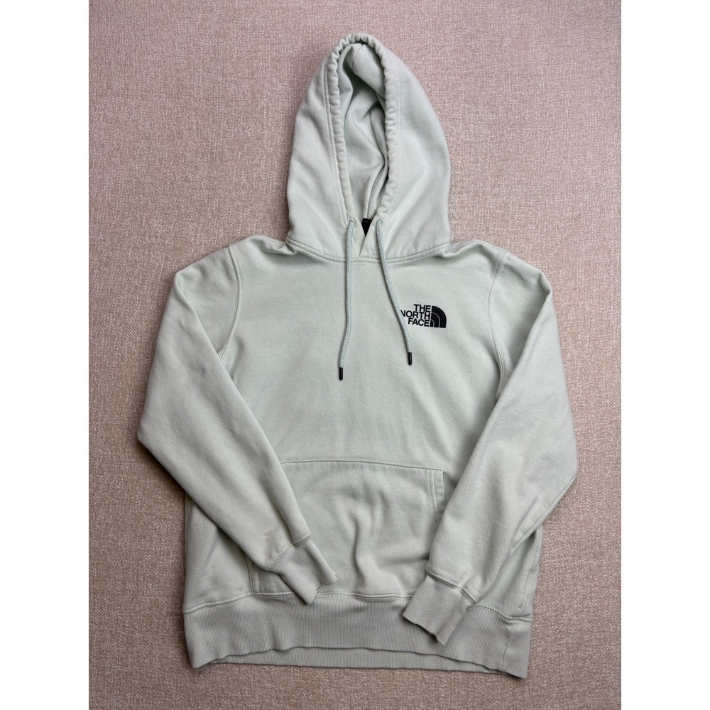 The North Face Womens Mint Green Box Logo Pullover Hoodie Sweatshirt Size M 967